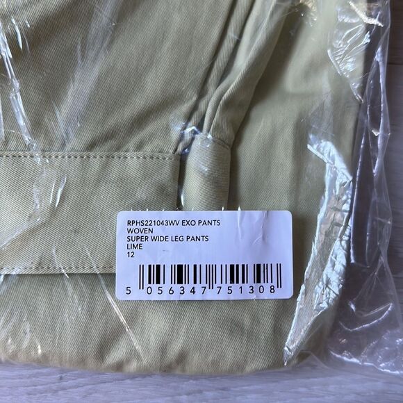 The Ragged Priest Exo Cargo Pant‎ Super Wide Leg Lime 12 NWT IN PACKAGING - Picture 7 of 8